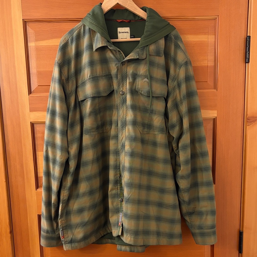 Simms Green Plaid Men's Shirt Jacket